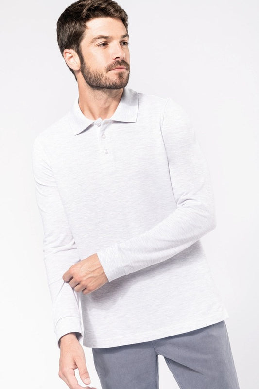 Kariban K243 Heren Polo Lange Mouwen Borduren | Katoen | 220 g/m²