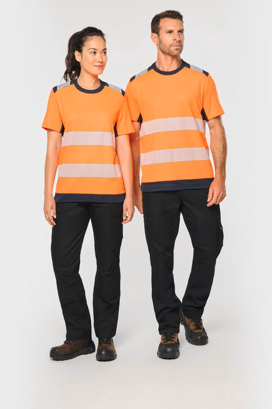 WK. Designed To Work WK360 Gerecycled Veiligheids-T-shirt Ronde Hals Korte Mouwen Unisex Borduren | Katoen-Polyester | 245 g