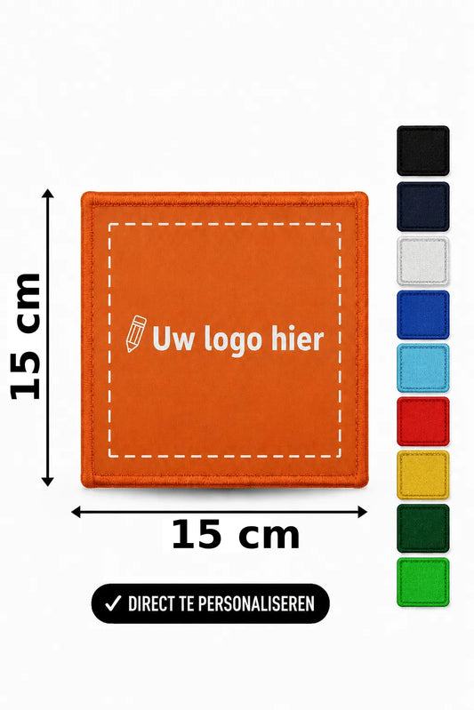 Vierkant 15x15cm embleem borduren