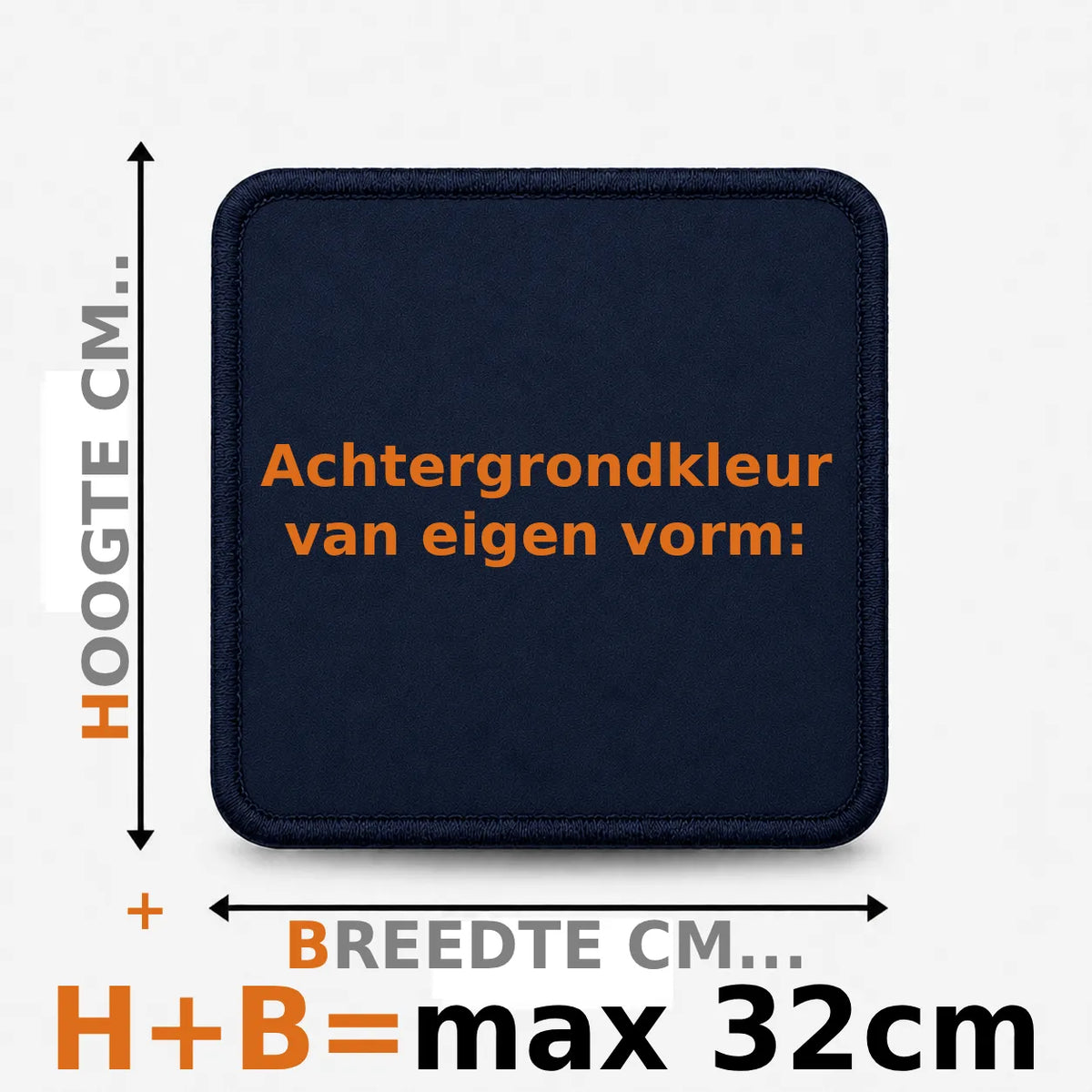 Geborduurd embleem eigen vorm tot 32 cm in Amazon groen