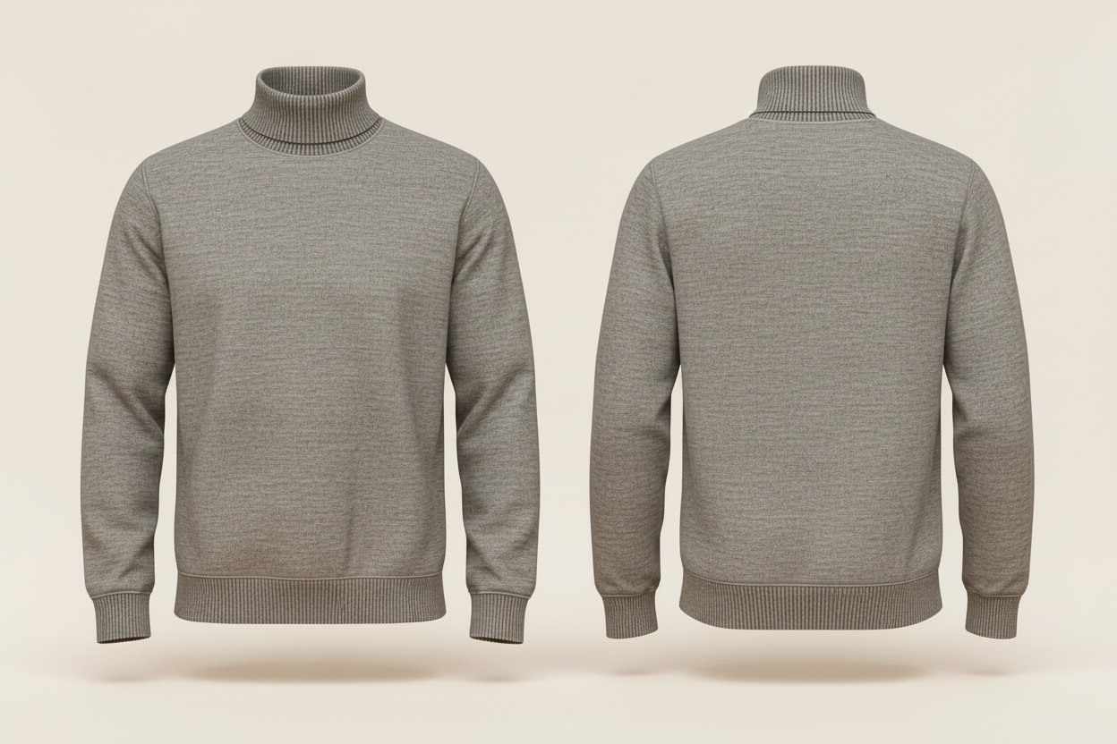 Kariban Premium PK912 Heren Merinotrui Rolkraag Borduren | 100% Merino