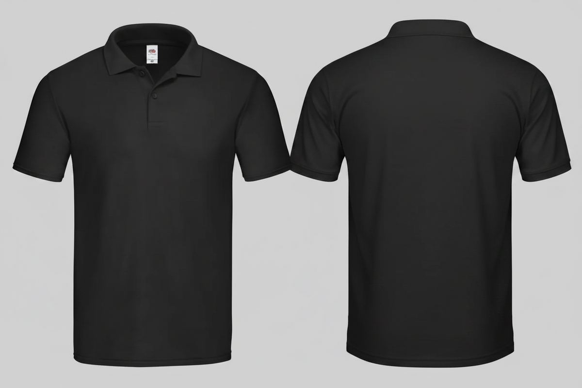 Herenpoloshirt schilders & stukadoors borduren zwart - Fruit of the Loom SC282