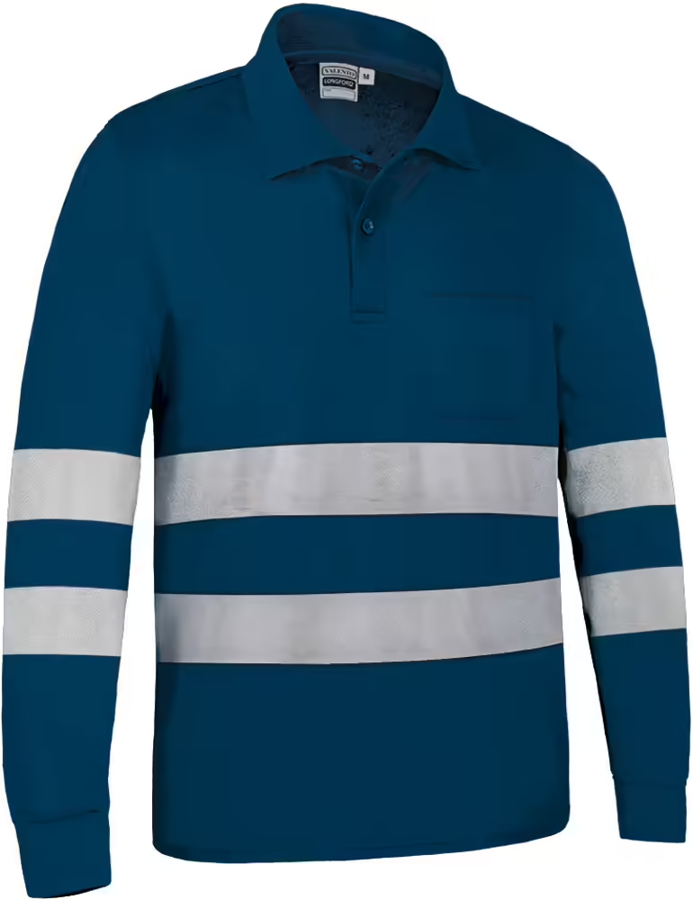 Valento POVALON Polo Longford Borduren | Katoen | 240 g/m²