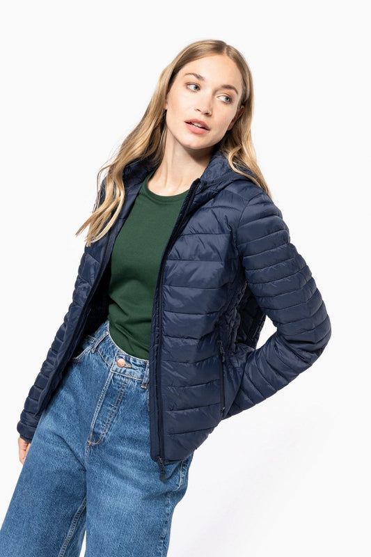 Kariban K6111 Lichte Damesjas met Capuchon Borduren | 100% Polyamide