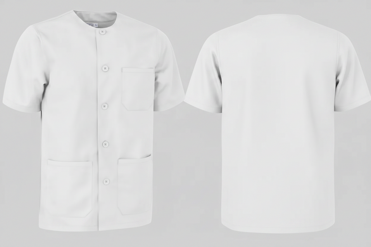 Valento cqvahel scrub top helsinki borduren wit - Valento CQ422
