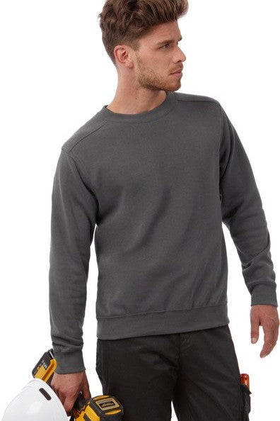 B&C Pro CGWUC20 Comfortabele Robuuste Sweater Met Versterkte Details Borduren | Katoen-Polyester | 280 g/m²