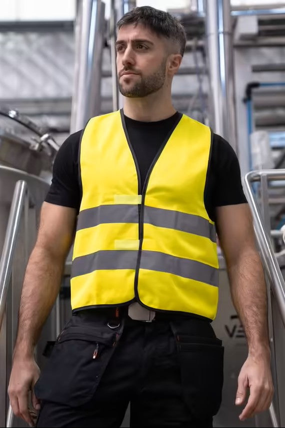 Korntex KX218 Reflecterende Veiligheidsvest Met Klittenbandsluiting Borduren | 100% Polyester | 140 g/m²