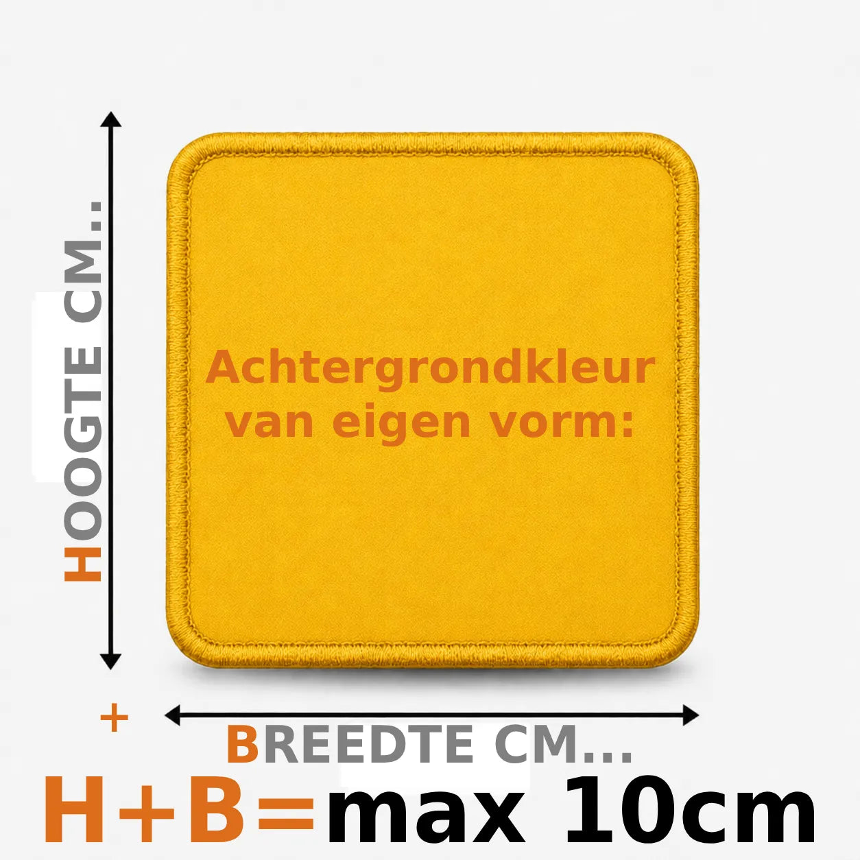 Eigen vorm embleem borduren - max 10cm