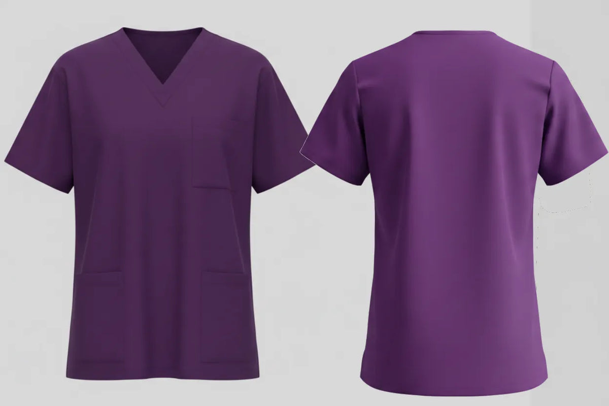 Scrub tunic borduren paars - Radsow Uneek UC921