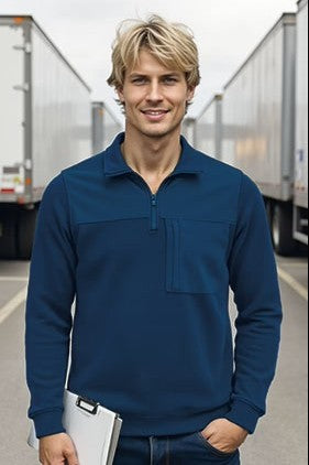 Valento JEVARAN Randy Halve-Rits Werktrui Borduren | Thermisch | 510 g