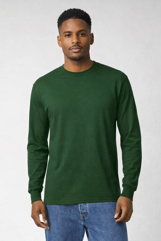 Gildan GN186 Ultra Katoen T-shirt Lange Mouw Borduren | 100% Katoen | 205 g/m²