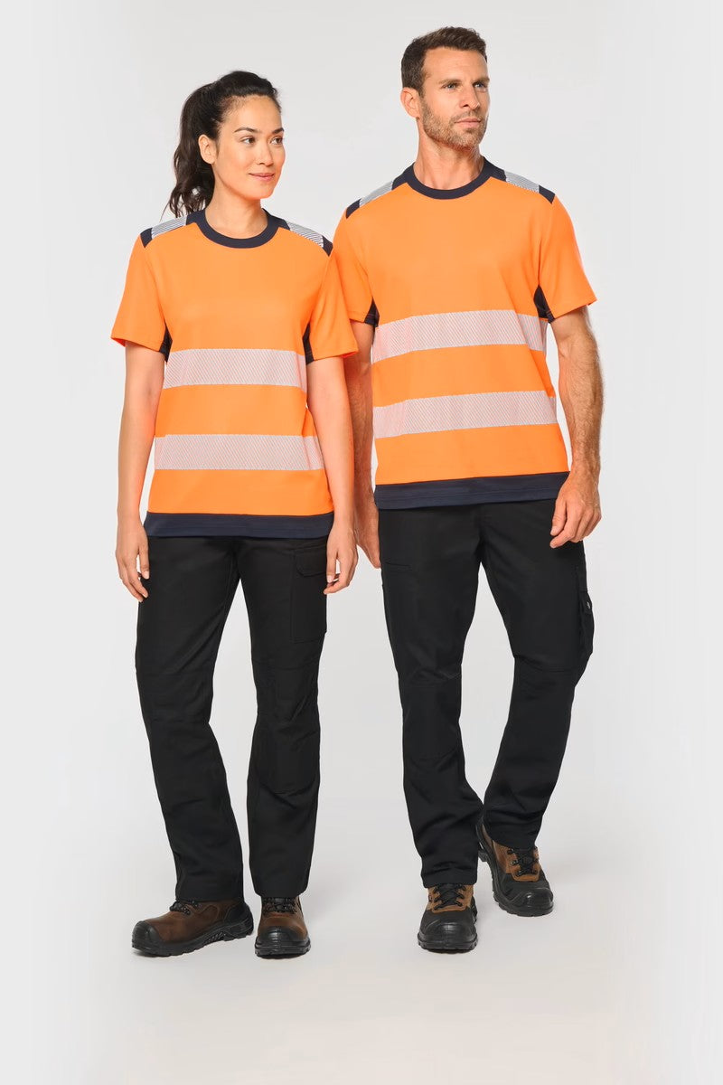 WK. Designed To Work WK360 Gerecycled Veiligheids-T-shirt Ronde Hals Korte Mouwen Unisex Borduren | Katoen-Polyester | 245 g