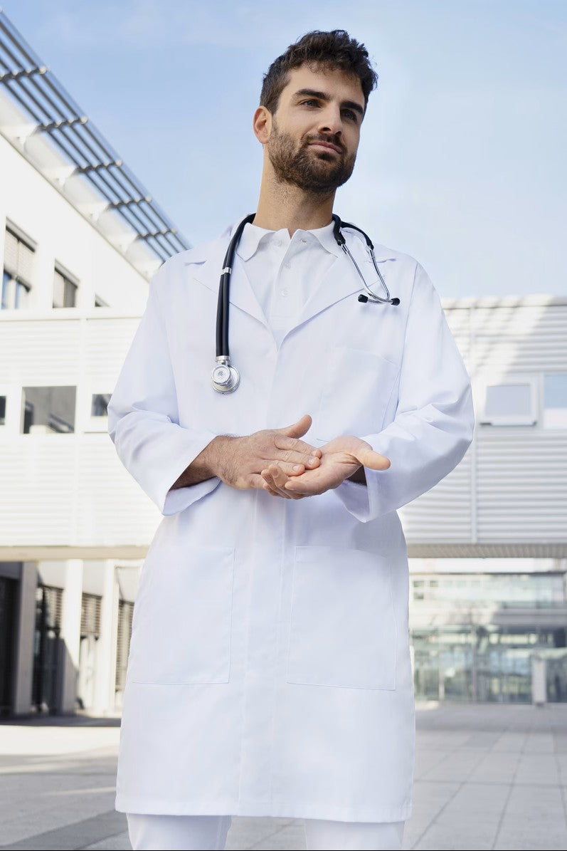 Karlowsky KYMM7 Medische Laboratoriumjas Heren Borduren | 100% Katoen | 488 g
