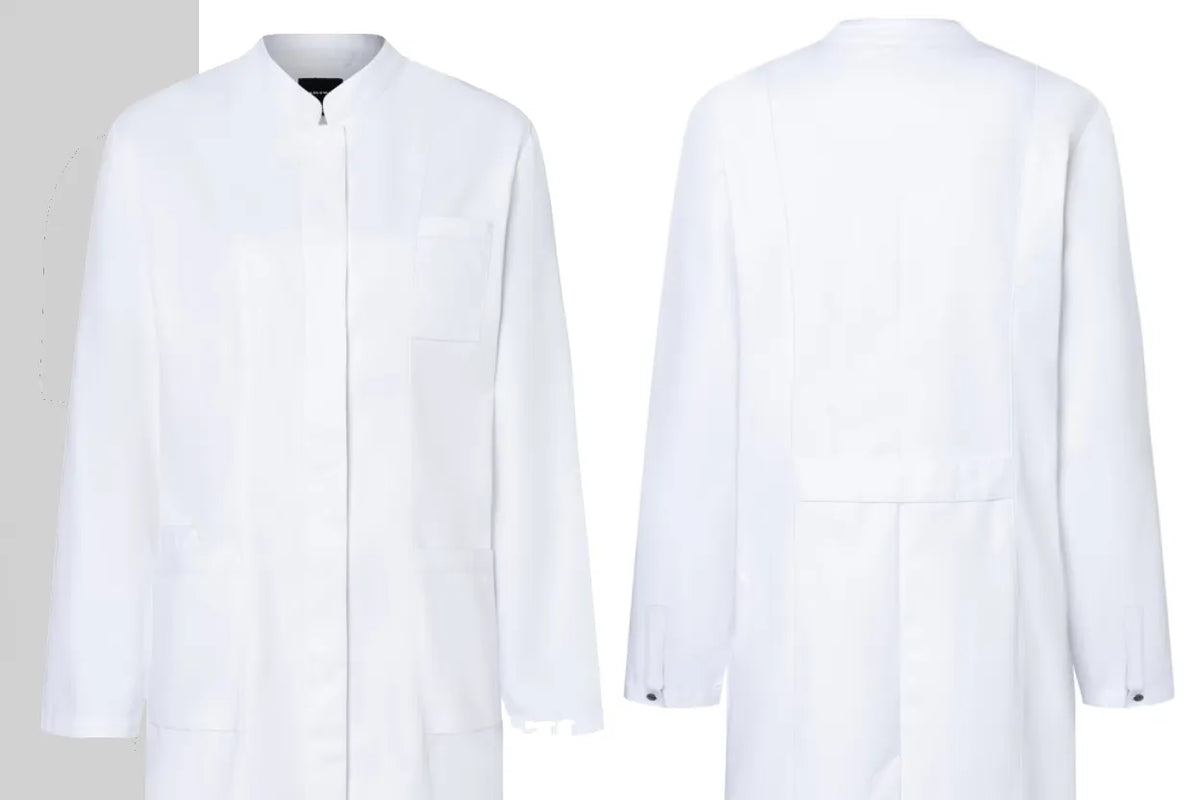 Women's work basic coat borduren wit - Karlowsky KYMF400
