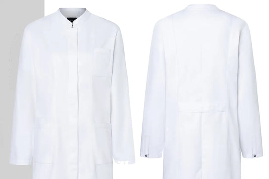 Women's work basic coat borduren wit - Karlowsky KYMF400