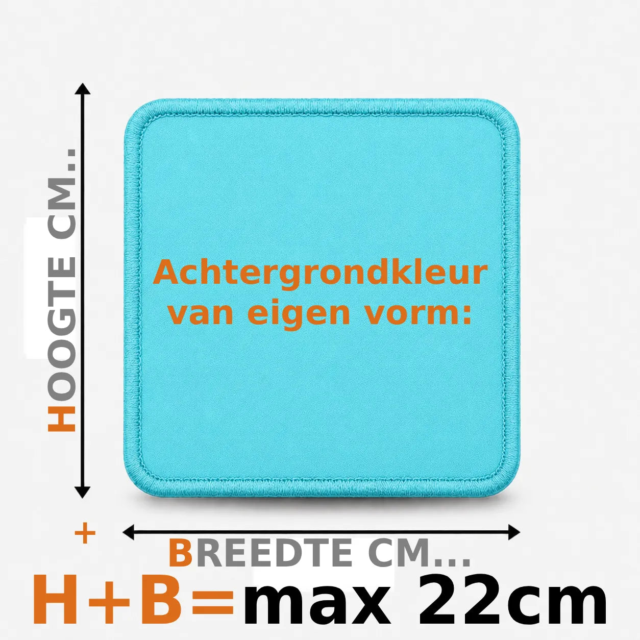 Eigen vorm embleem borduren - max 22cm