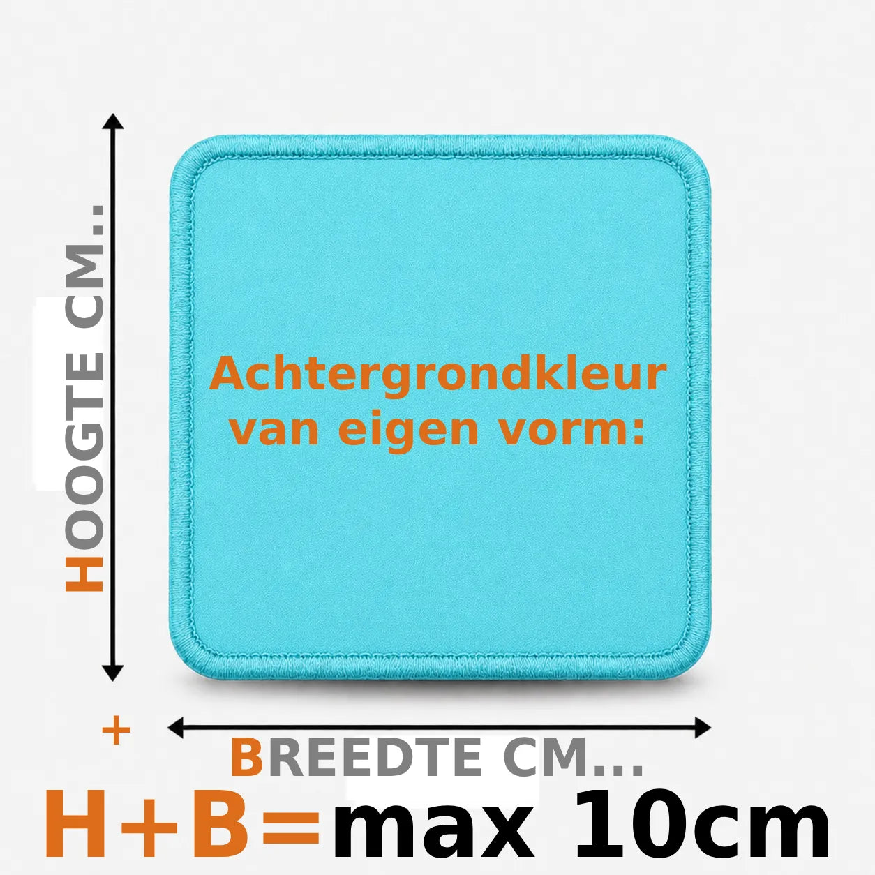 Eigen vorm embleem borduren - max 10cm