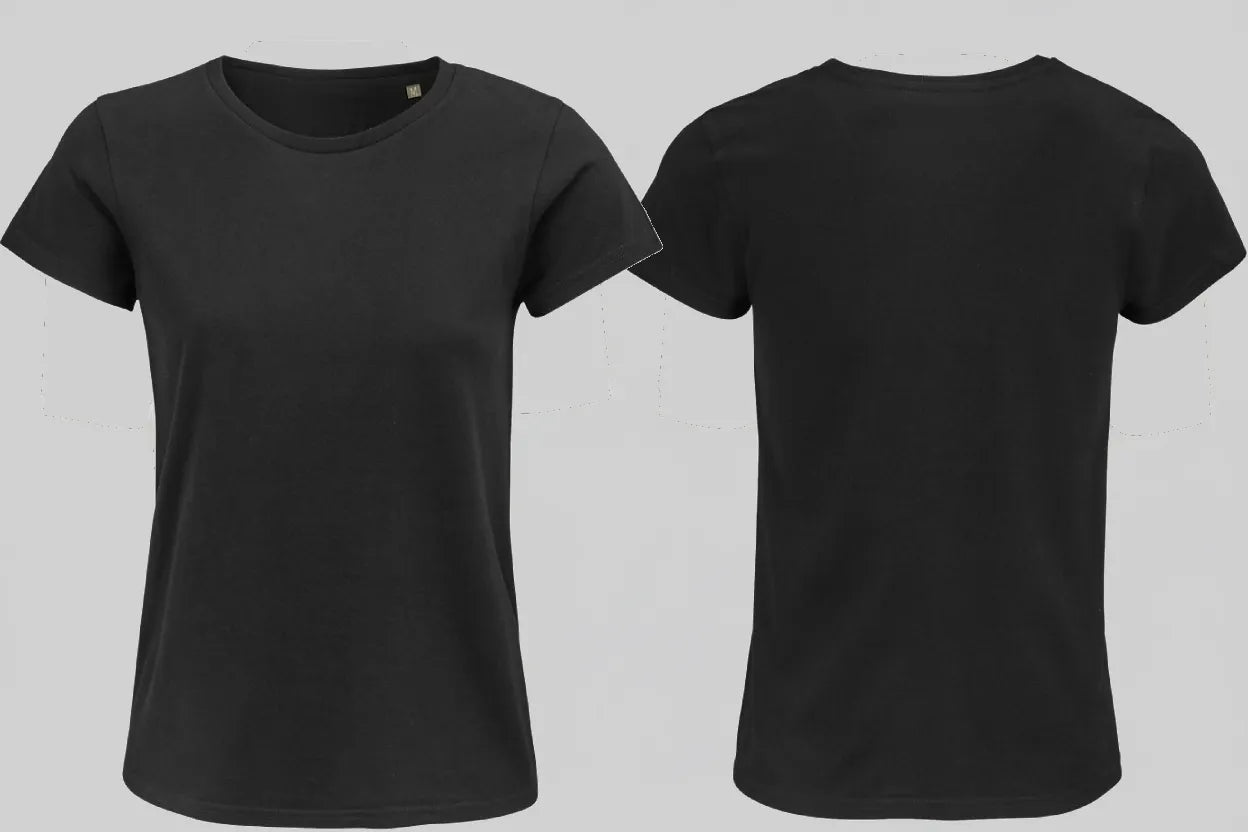SOL'S 03581 Crusader Women T-shirt Diepzwart - voor en achterkant
