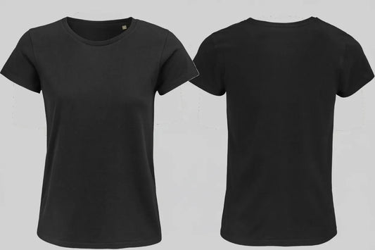 SOL'S 03581 Crusader Women T-shirt Diepzwart - voor en achterkant