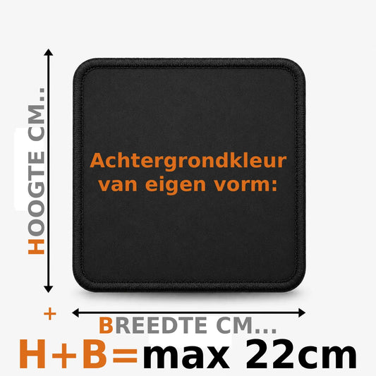 Eigen vorm embleem borduren - max 22cm