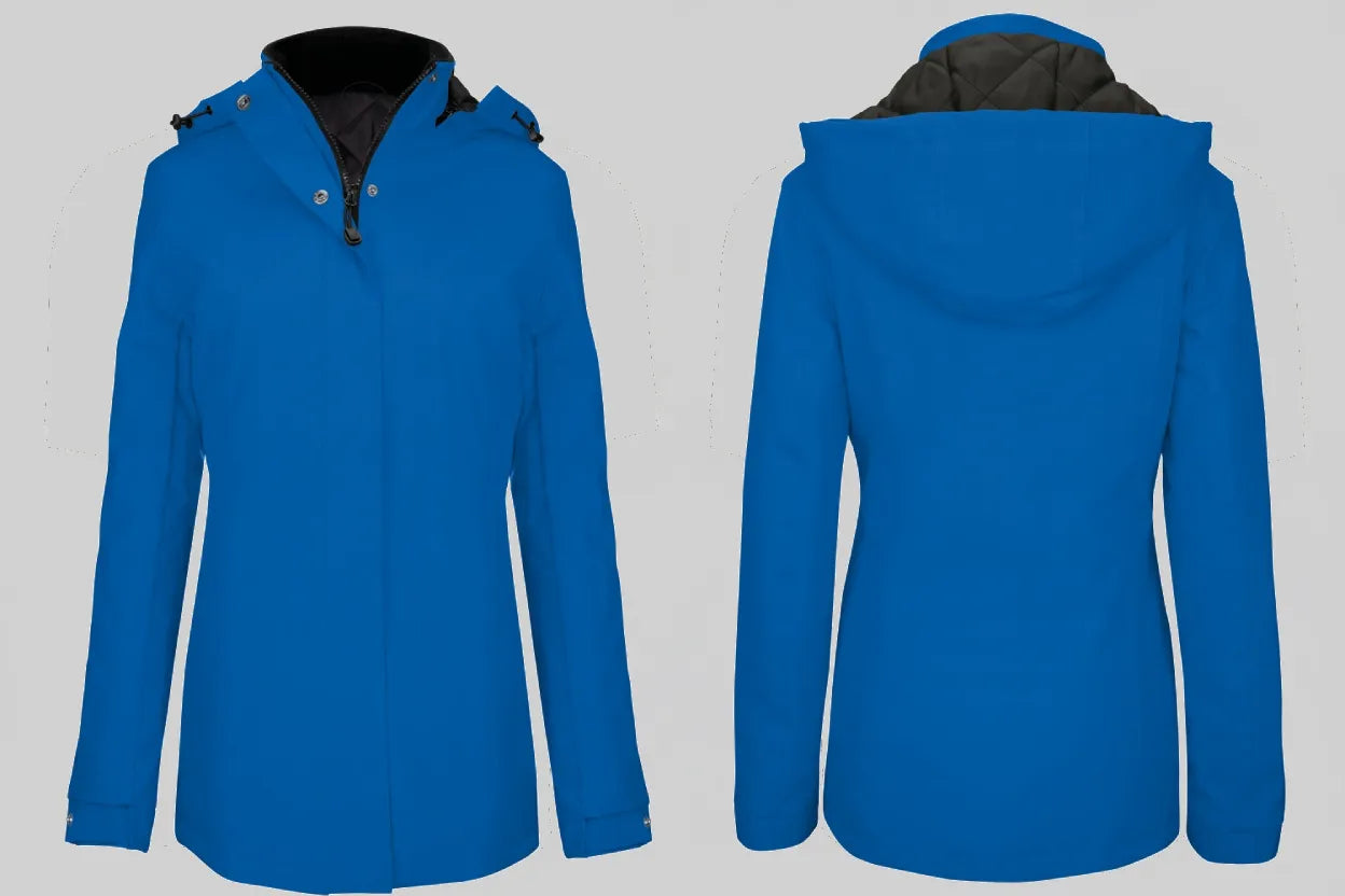 Kariban K6108 Stijlvolle Damesparka met Afneembare Capuchon Borduren | 100% Polyester Oxford