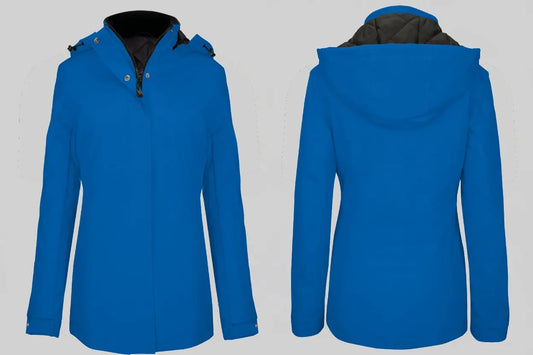 Kariban K6108 Stijlvolle Damesparka met Afneembare Capuchon Borduren | 100% Polyester Oxford
