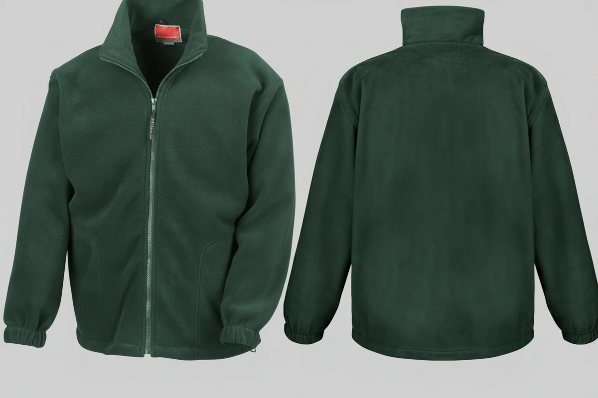 Active fleece jack schilders & stukadoors borduren bosgroen - Result RS036