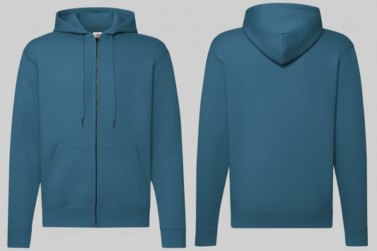 Fruit of the Loom SC374 Hoodie Sweat Jack Borduren | 80% Katoen / 20% Polyester | 280 g/m²