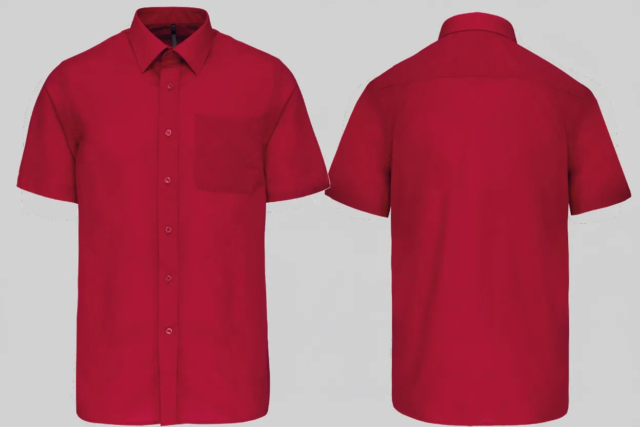 Kariban K551 ACE Heren Overhemd Korte Mouwen Borduren | Polykatoen Poplin | 110 g/m²