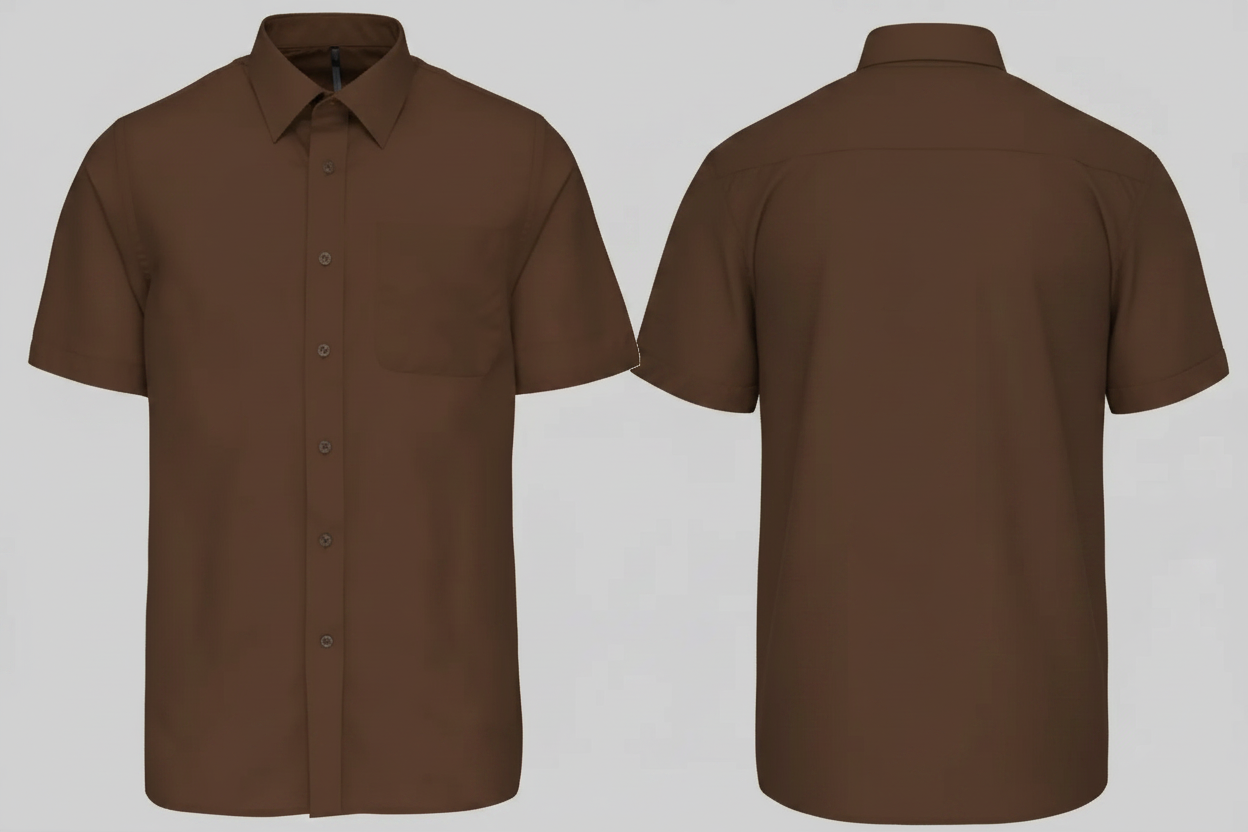 Kariban K551 ACE Heren Overhemd Korte Mouwen Borduren | Polykatoen Poplin | 110 g/m²