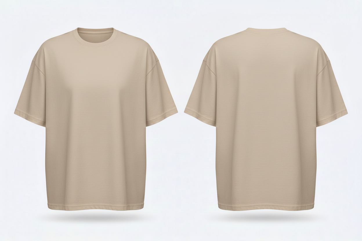 build-your-brand-by102-oversized-tshirt-borduren-beige