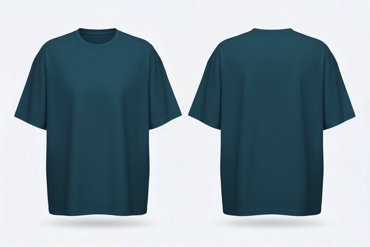 build-your-brand-by102-oversized-tshirt-borduren-beryl-blauw