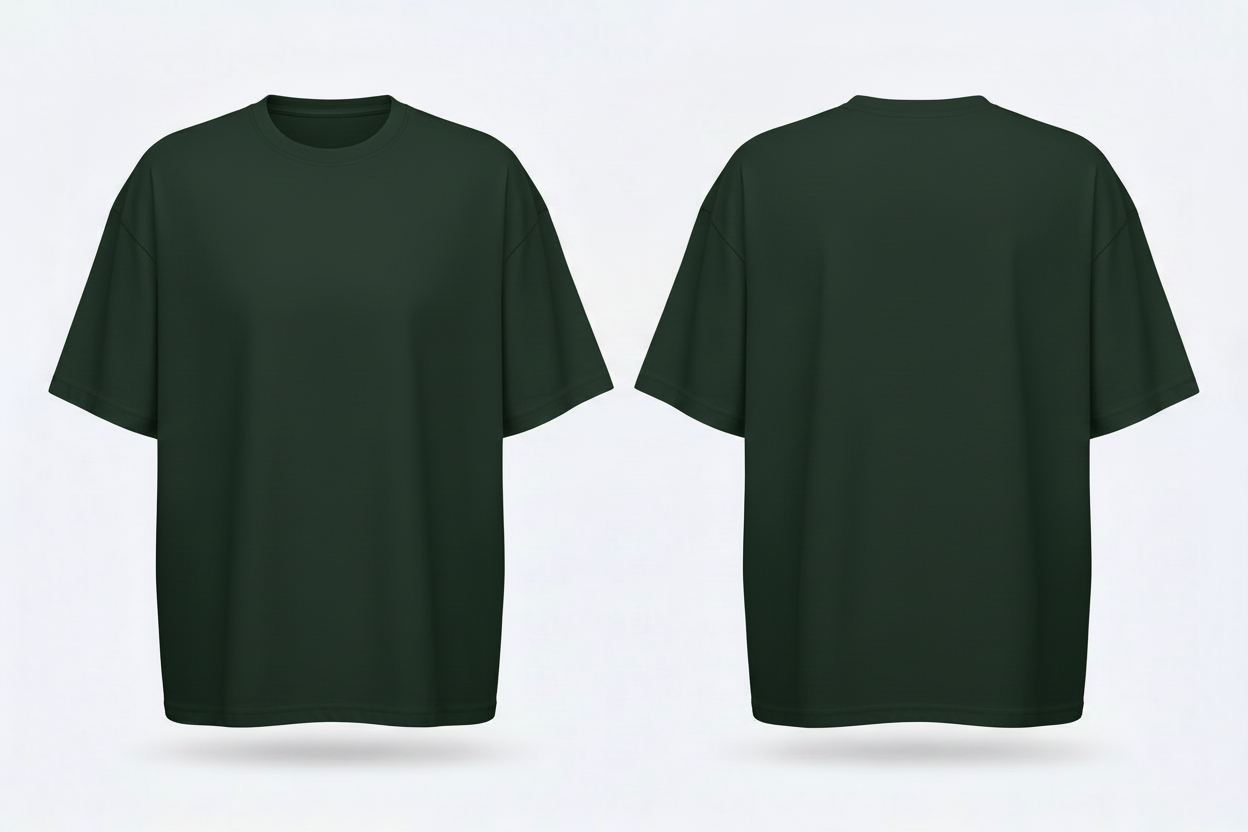 build-your-brand-by102-oversized-tshirt-borduren-fles-groen