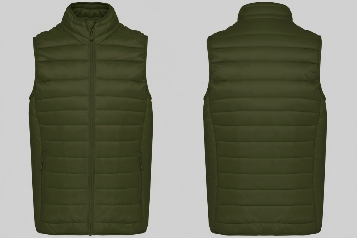 Kariban K6113 Lichte Herenbodywarmer Borduren | 100% Polyamide | Opvouwbaar