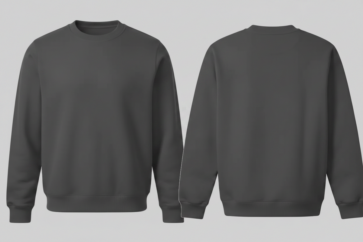 Comfortabele robuuste sweater met versterkte details borduren donkergrijs - Bc Pro CGWUC20