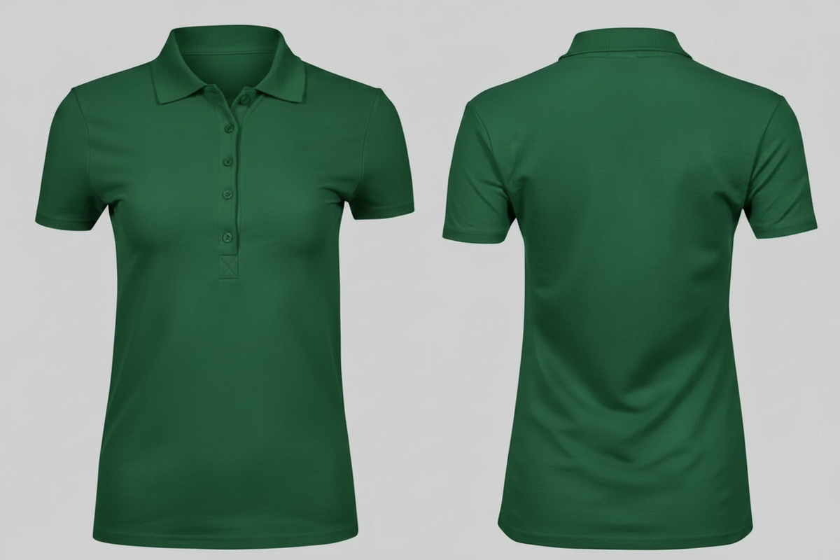 Dames luxe stretch polo borduren bosgroen - Tee Jays TJ145
