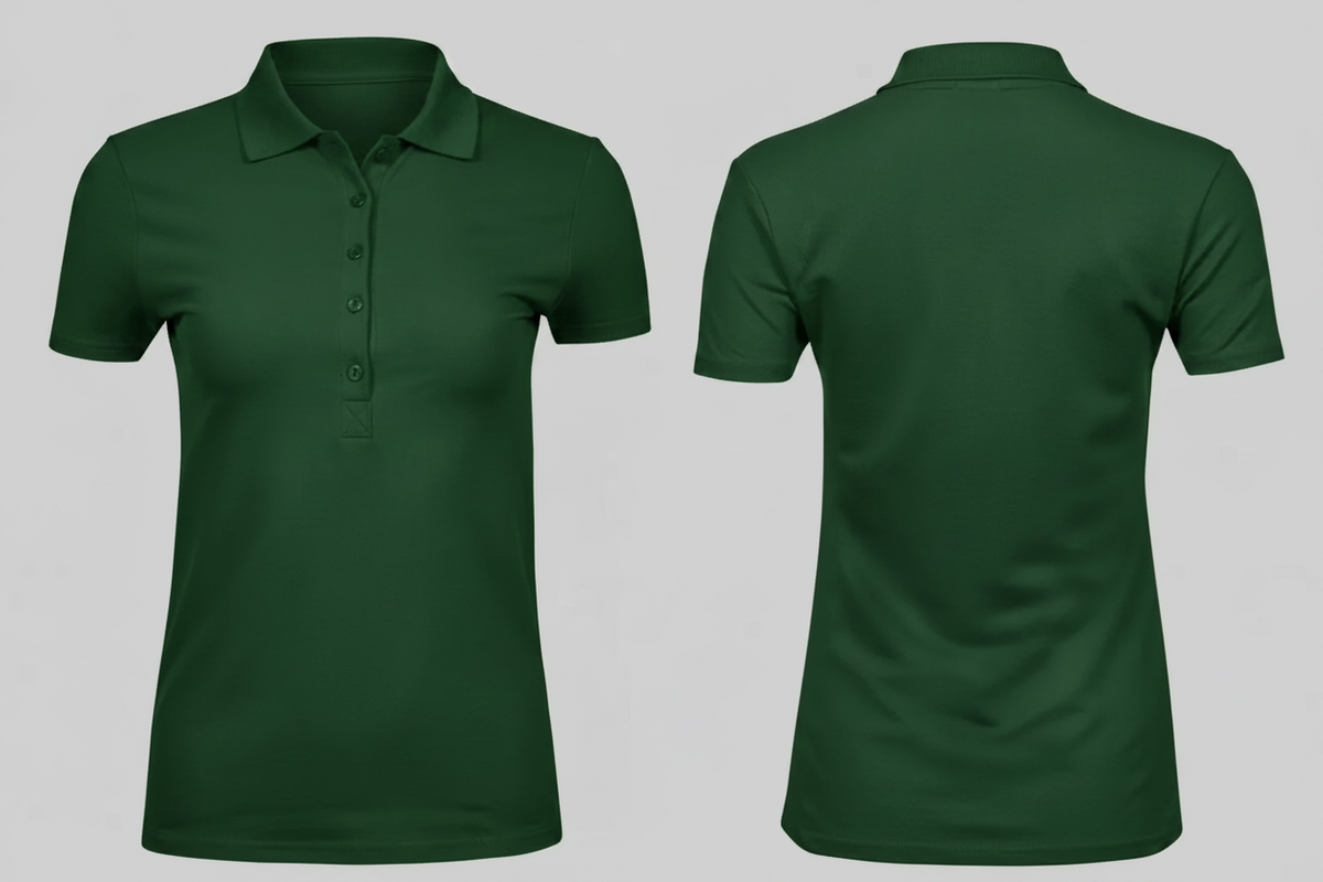 Dames luxe stretch polo borduren diepgroen - Tee Jays TJ145