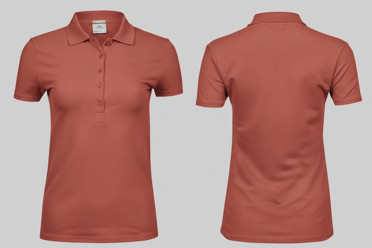 Dames luxe stretch polo borduren klei - Tee Jays TJ145