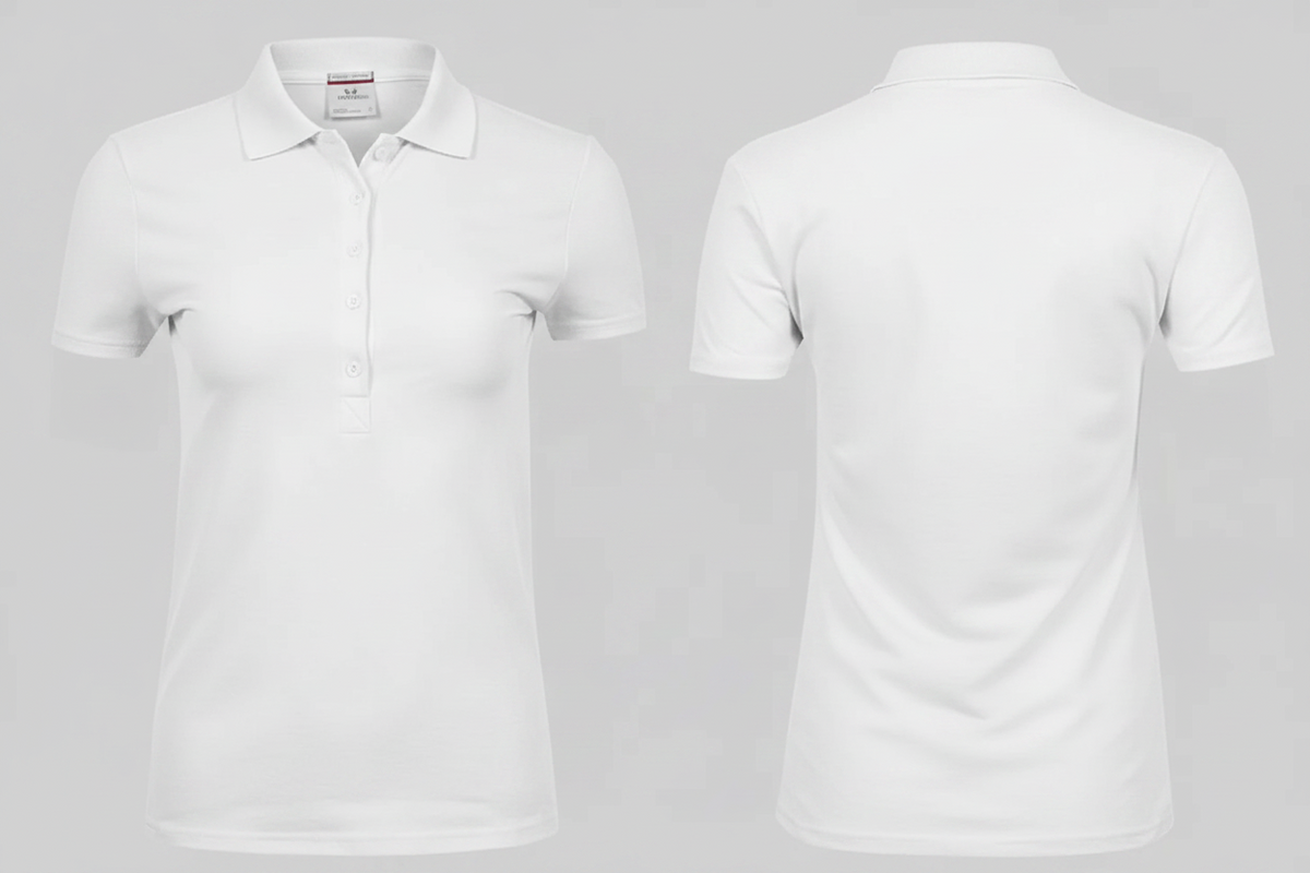 Dames luxe stretch polo borduren wit - Tee Jays TJ145