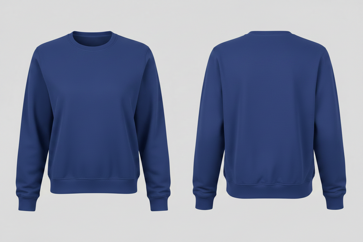 Dames sweatshirt borduren koningsblauw - Radsow UXX03F