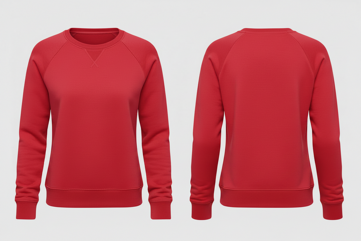 Dames sweatshirt borduren rood - B&C BCW01Q