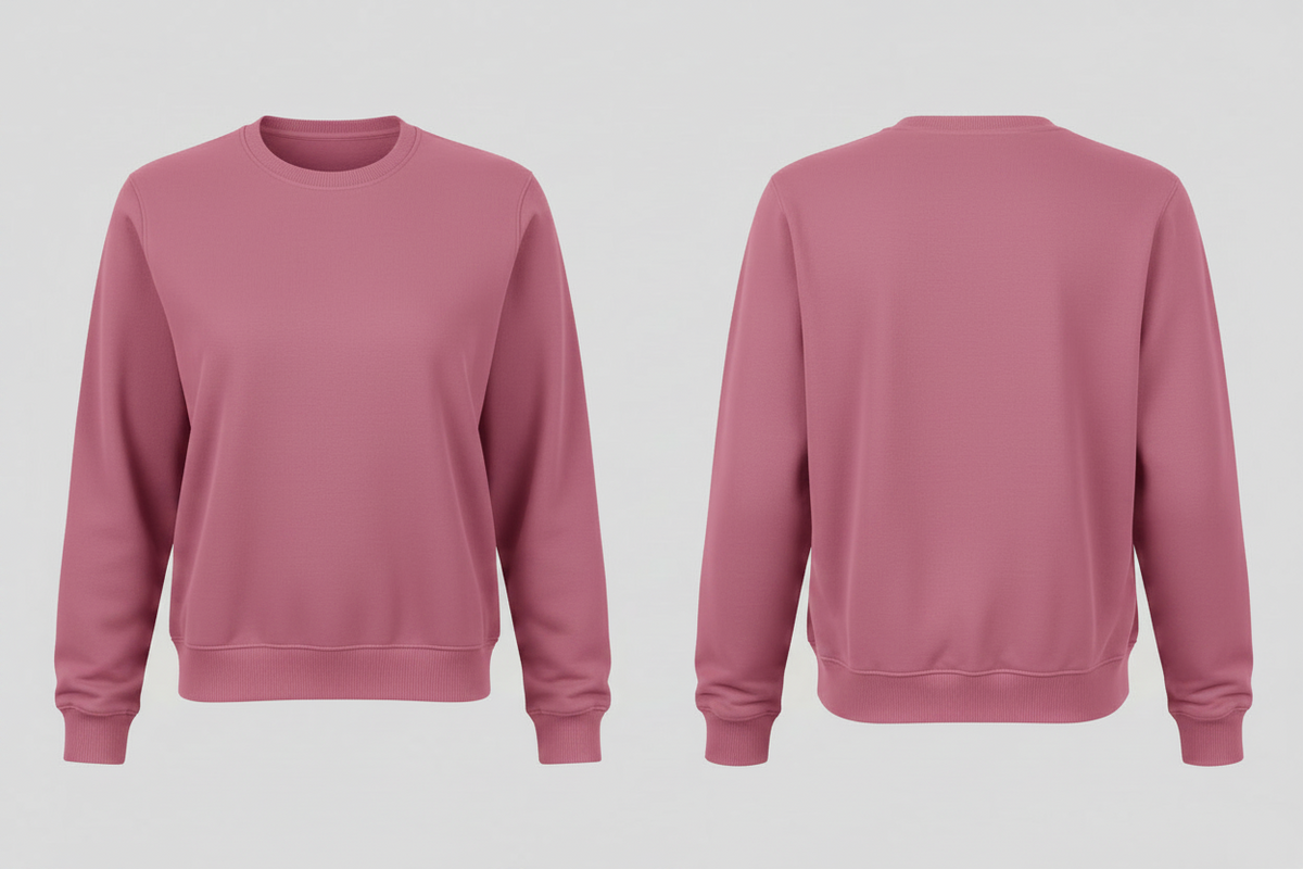 Dames sweatshirt borduren roze - Radsow UXX03F