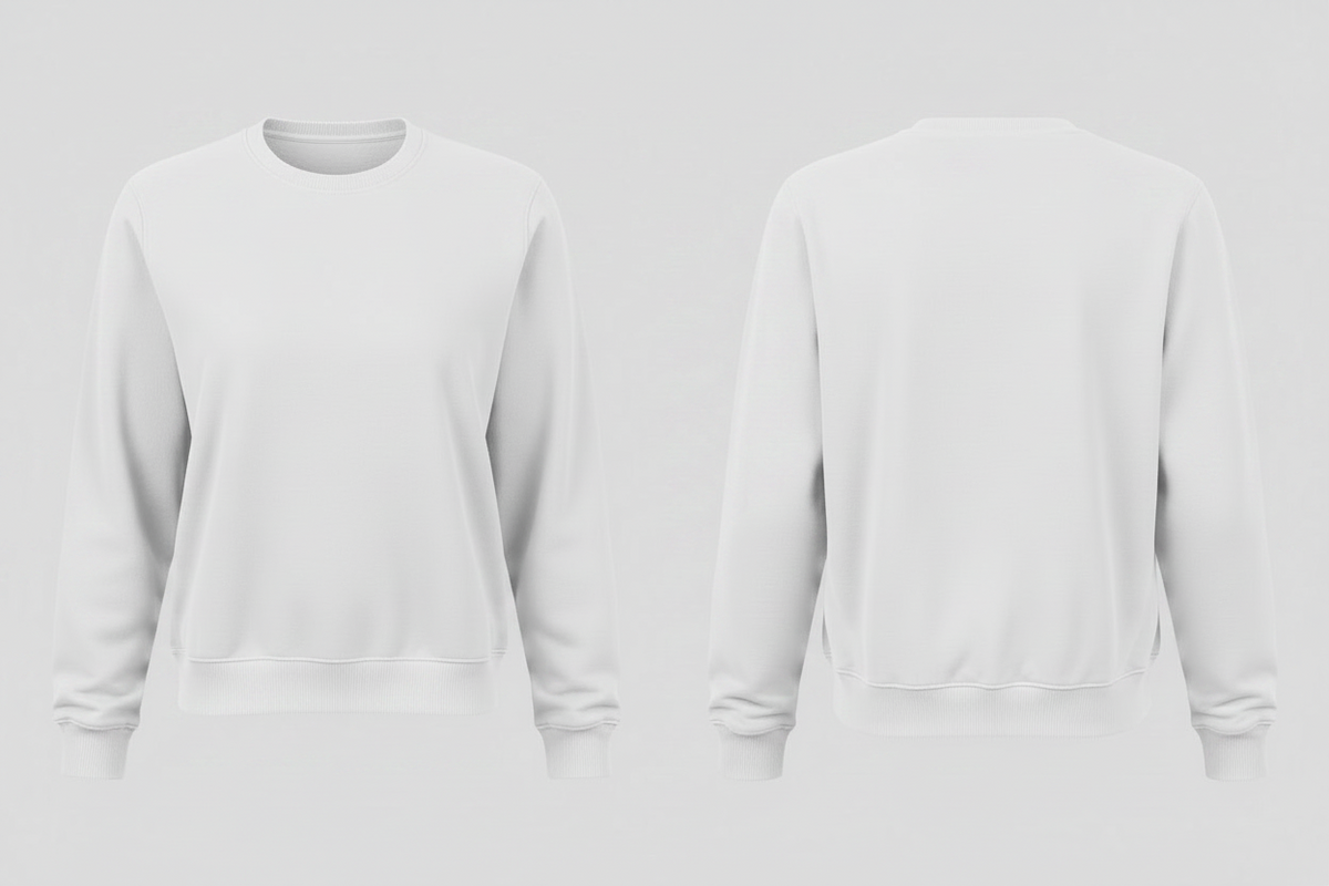 Dames sweatshirt borduren wit - Radsow UXX03F