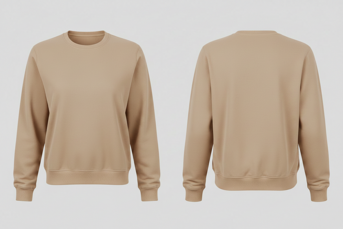 Dames sweatshirt borduren zand - Radsow UXX03F