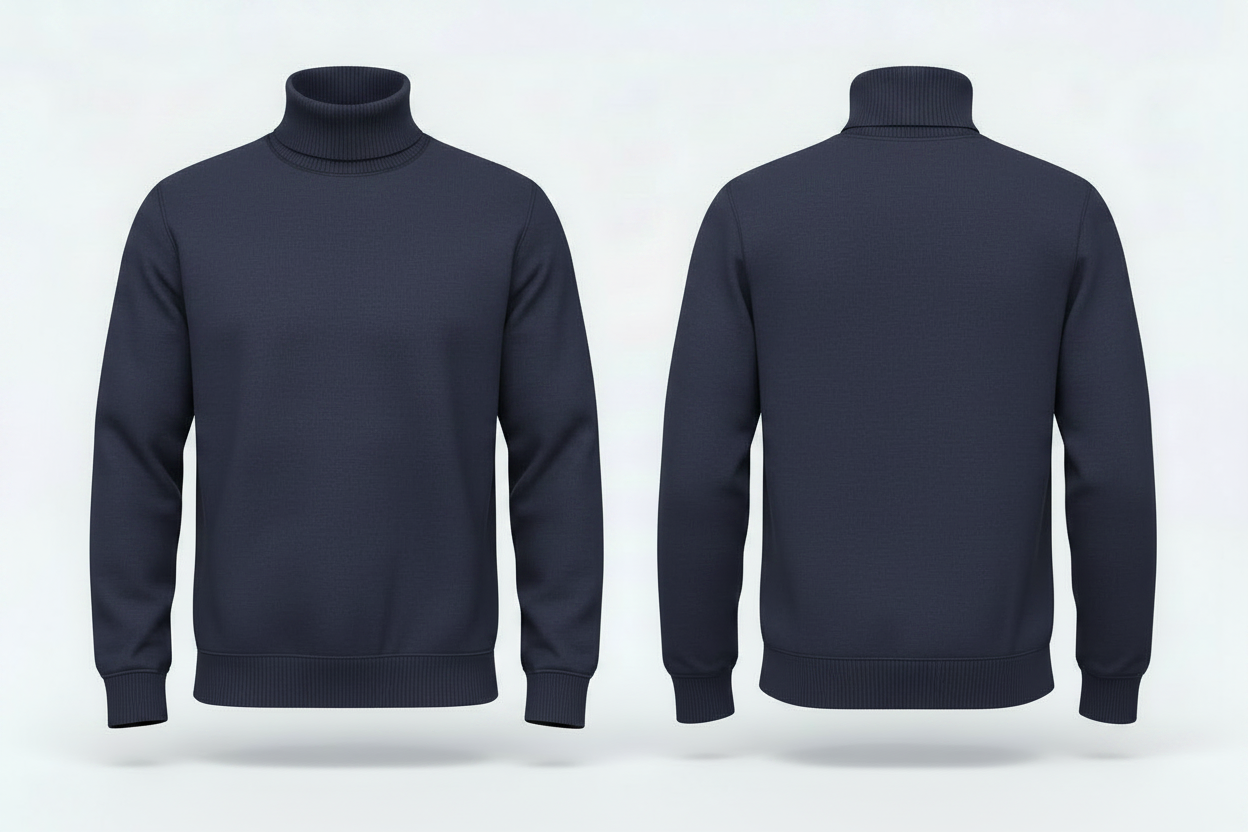 Kariban Premium PK912 Heren Merinotrui Rolkraag Borduren | 100% Merino