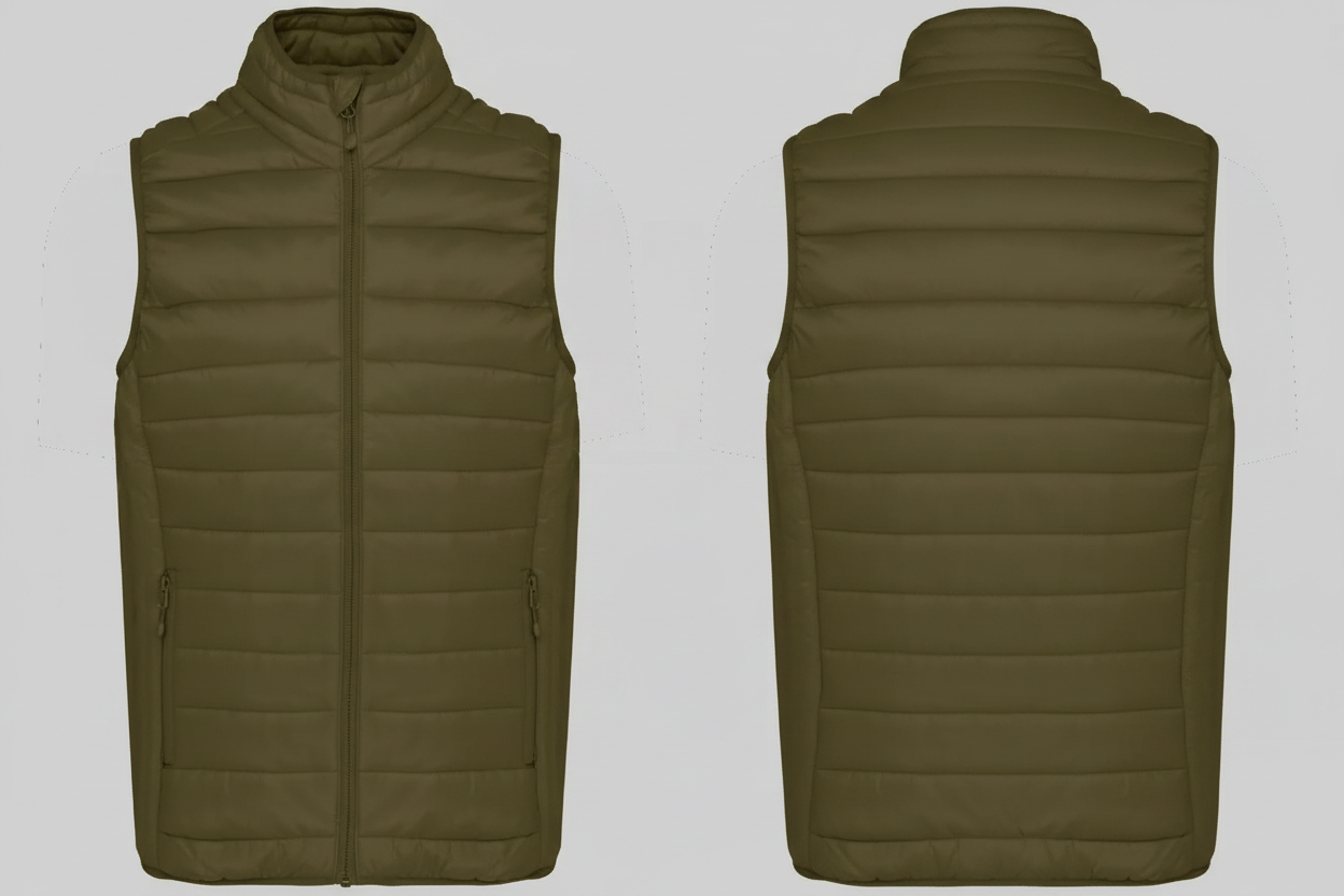 Kariban K6113 Lichte Herenbodywarmer Borduren | 100% Polyamide | Opvouwbaar