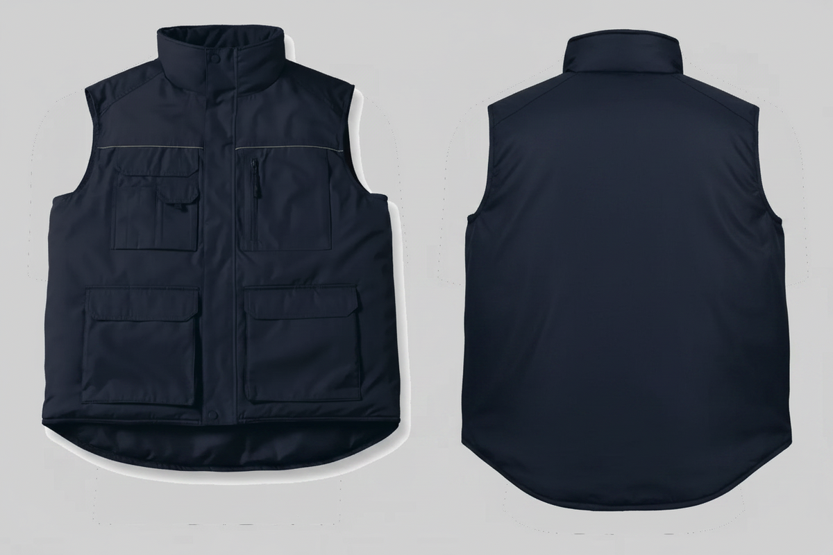 Expert pro bodywarmer borduren marineblauw - Bc Pro CGJUC40