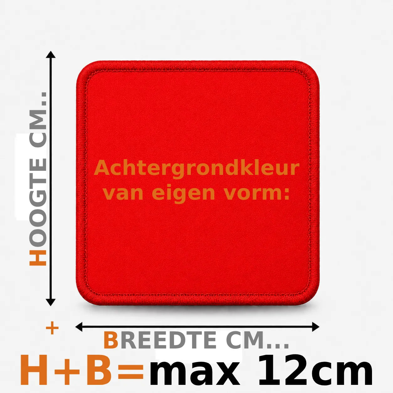 Eigen vorm embleem borduren - max 12cm
