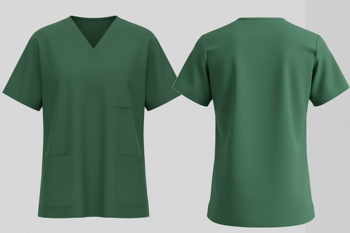 Scrub tunic borduren fles groen - Radsow Uneek UC921
