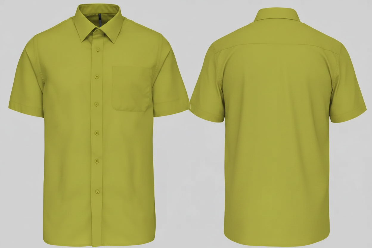 Kariban K551 ACE Heren Overhemd Korte Mouwen Borduren | Polykatoen Poplin | 110 g/m²